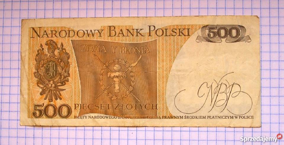BANKNOT 500 ZŁOTYCH 1982 POLSKA T KOŚCIUSZKO Piszczac
