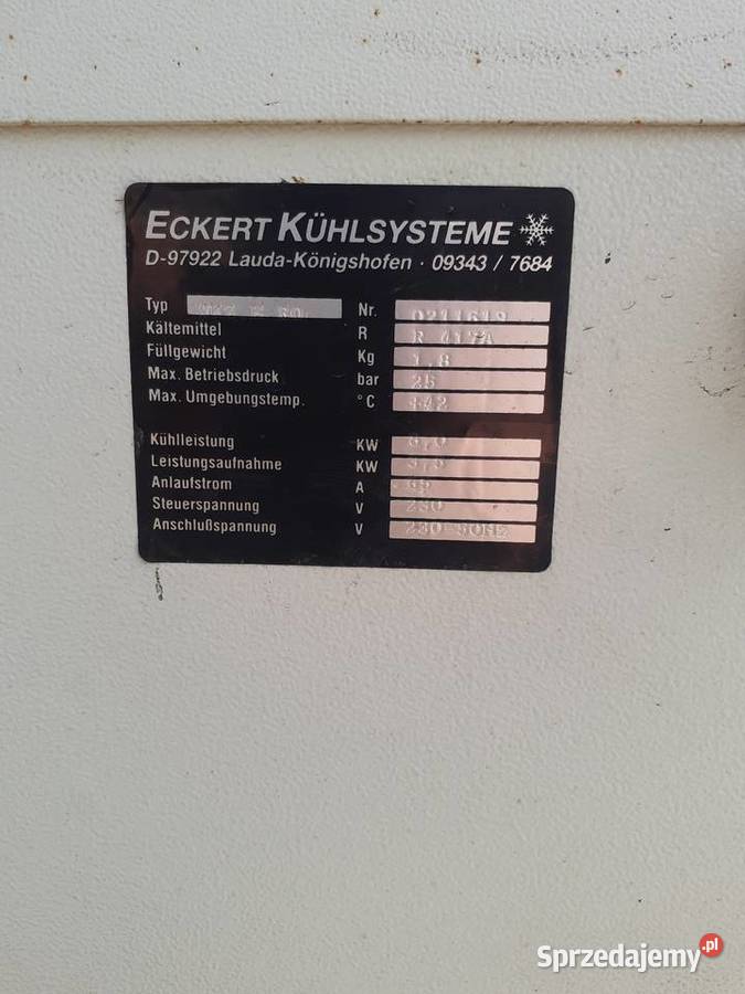 chiller 8 kW woda lodowa chłodziarka Środa Wielkopolska