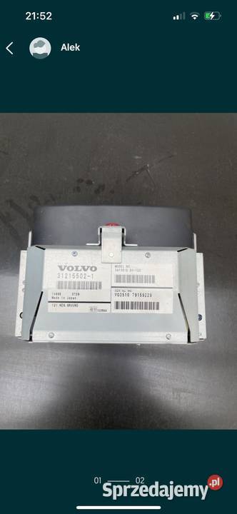 ORYGINALNY Wyświetlacz Nawigacji Volvo 312155021