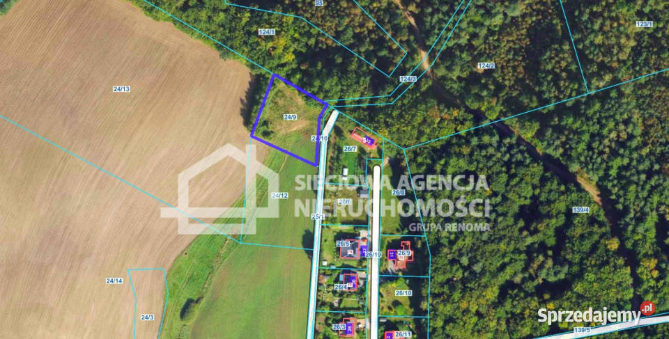 Działka do sprzedania Kosy 2000 metrów 45m Kartuzy