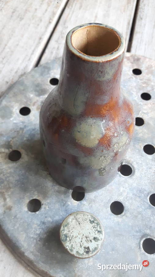 Butelka ceramiczna ręcznie wykonana z gliny mazowieckie Otwock