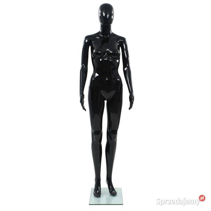 vidaXL Manekin damski ze szklaną podstawą czarny mazowieckie Warszawa