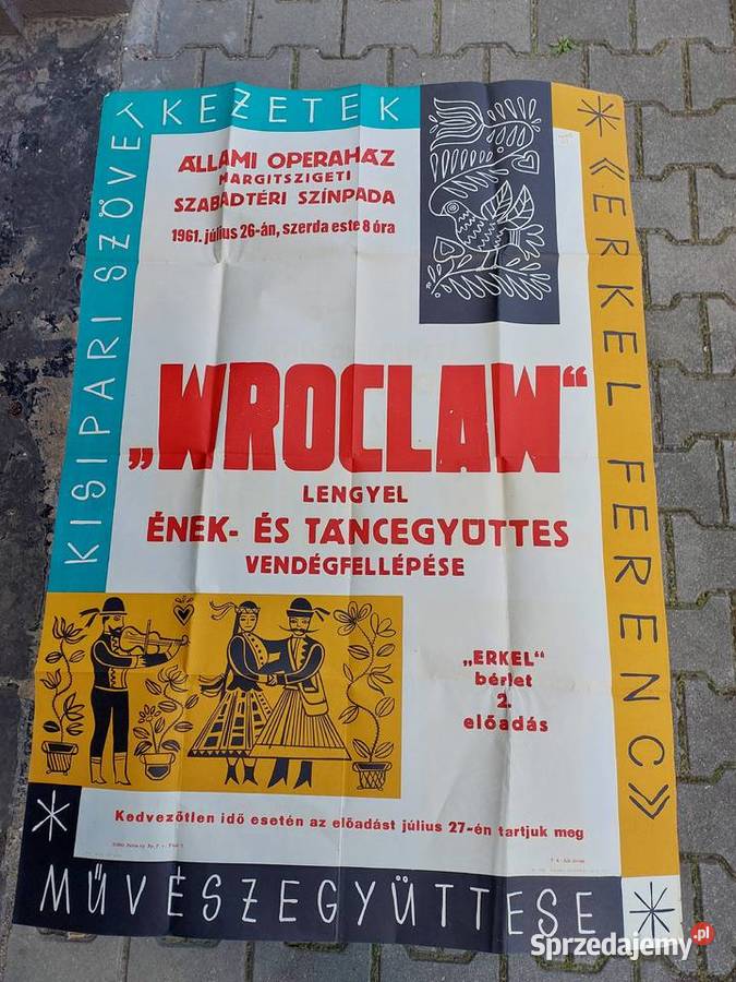 Stary afisz plakat koncert zespołu Wrocław na sprzedam