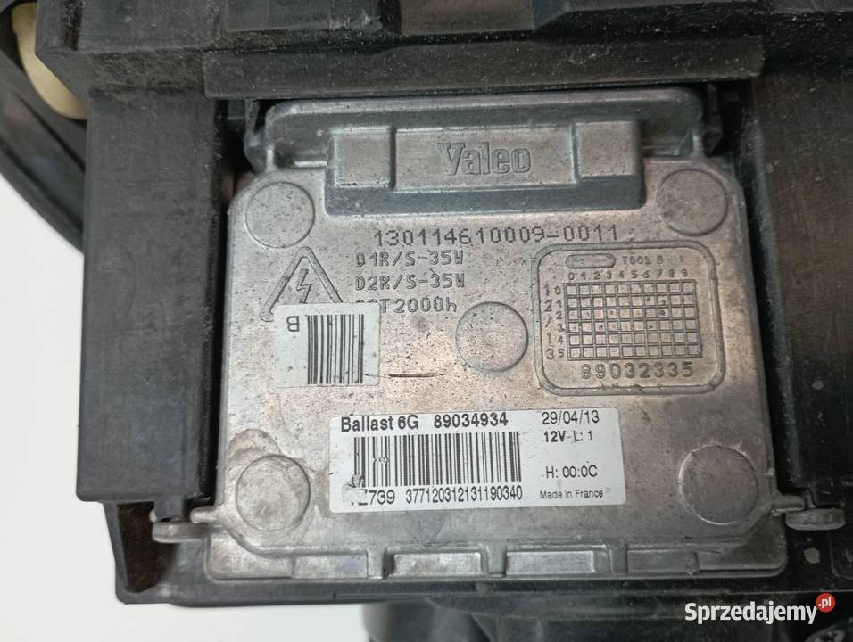 LAMPA PRZÓD LEWA XENON EUROPA 9806093180 Citroen osobowe Lampy przednie