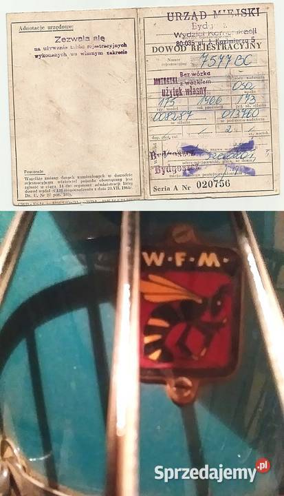 OSA M52 1966r WFM 175 SKUTER Rok produkcji 1966 Świdnik