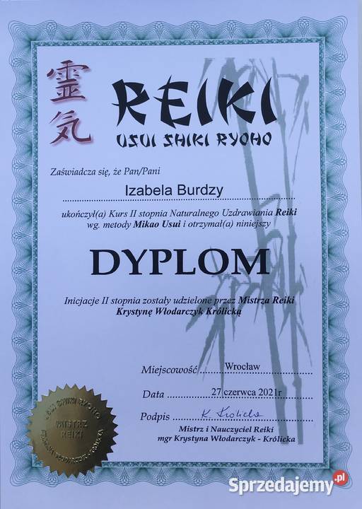 REIKI zabiegi energetyczne ZDALNIE