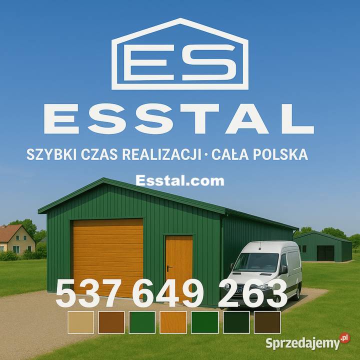 Ładny Garaż Blaszany Drewnopodobny MAGAZYN Wiaty podlaskie