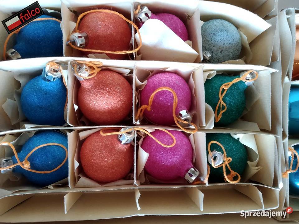 Pamiątki PRL 67x Bombki choinkowe ręcznie Rękodzieło