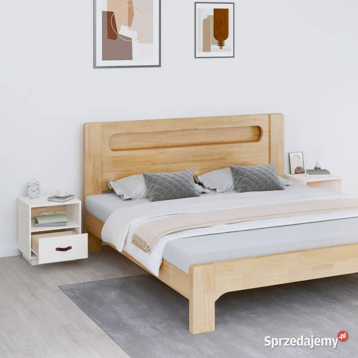 Szafki nocne 2 białe 40x34x45 lite drewno Nocne mazowieckie Warszawa