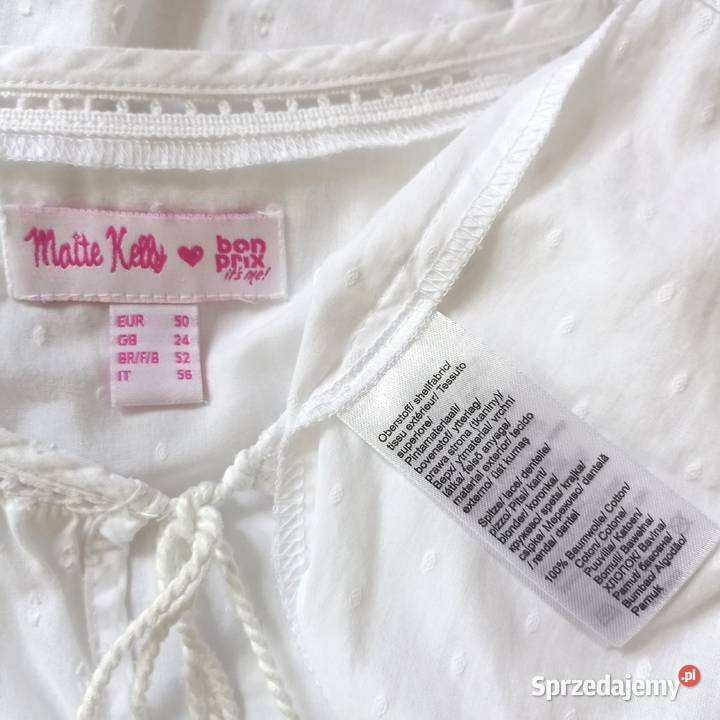 Bluzka biała Letnia bawełna r 5XL50 NOWA podlaskie Białystok