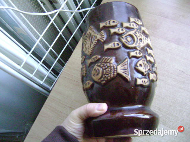 Starocie z PRL Wędkarstwo Kufel ceramiczny 1 Gdynia