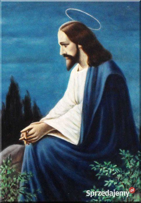 Obraz religijny olejny ręcznie malowany duży Nowy Sącz