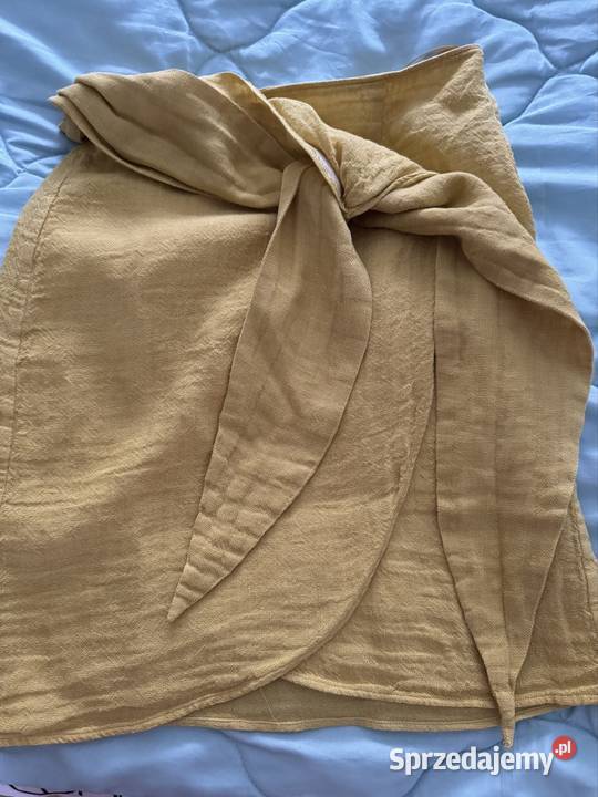 Spódnica XS lniana Massimo Dutti żółta kopertowa Częstochowa sprzedam