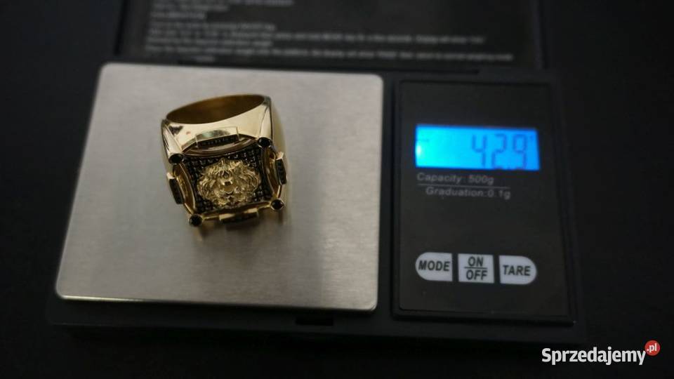 Złoty Niespotykany Super Sygnet Versace 43G Warszawa sprzedam