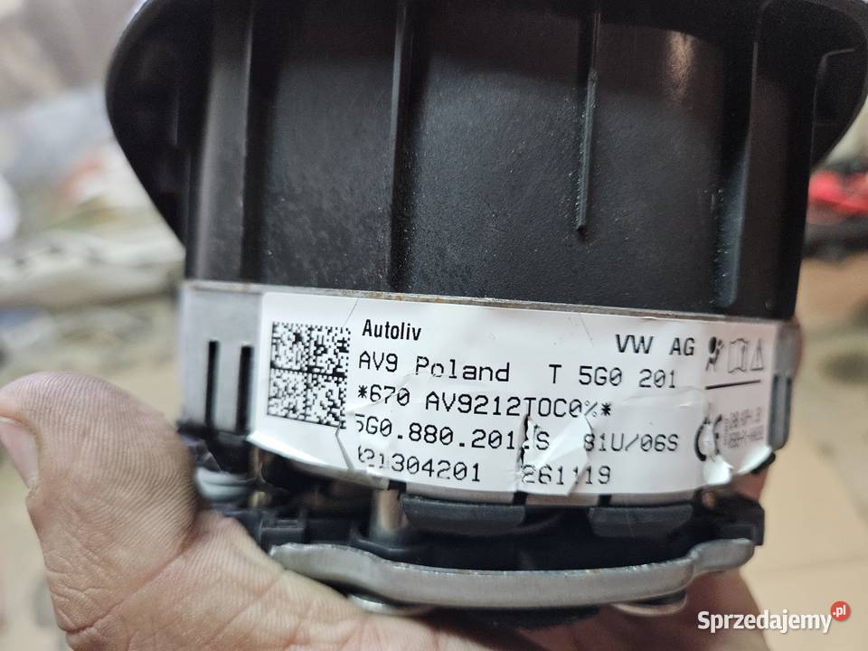 VW GOLF VII 7 PASSAT B8 PODUSZKA POWIETRZNA Poduszki powietrzne wielkopolskie Międzychód sprzedam