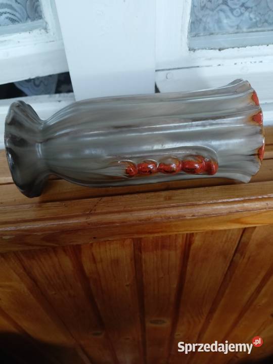 Wazon Fohr Art Deco szkliwo uranowe dolnośląskie Kłodzko