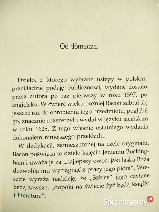 Książki prezenty Szkice polityczno etyczne Bacon