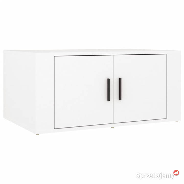 Stolik kawowy biały 80x50x36 materiał Dom i Ogród