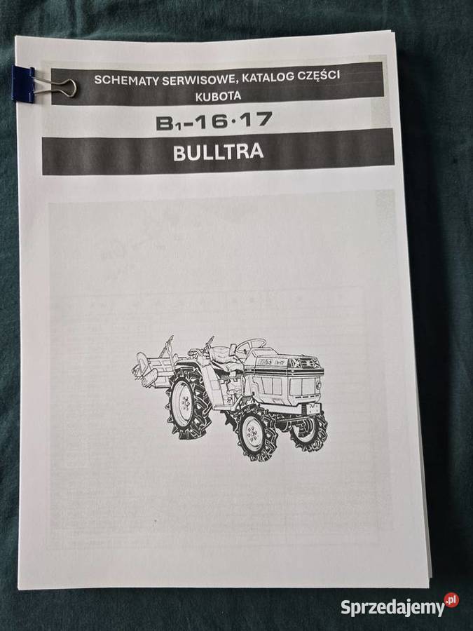 KUBOTA B116 B117 BULLTRA silnik D950 schematy Szczytno