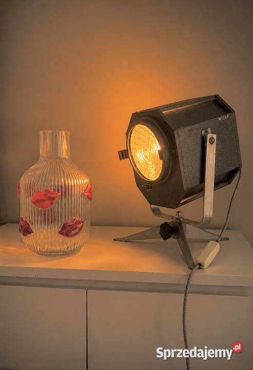 Lampa reflektor teatralny PRL Vintage loft Poznań