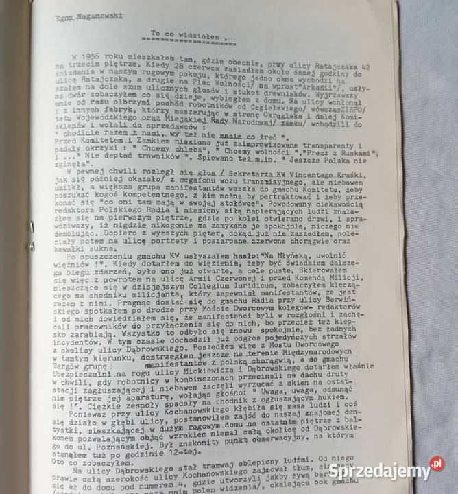 Poznań 56 Wyd MKZ Wielkopolska 1981 Wydanie wielkopolskie sprzedam