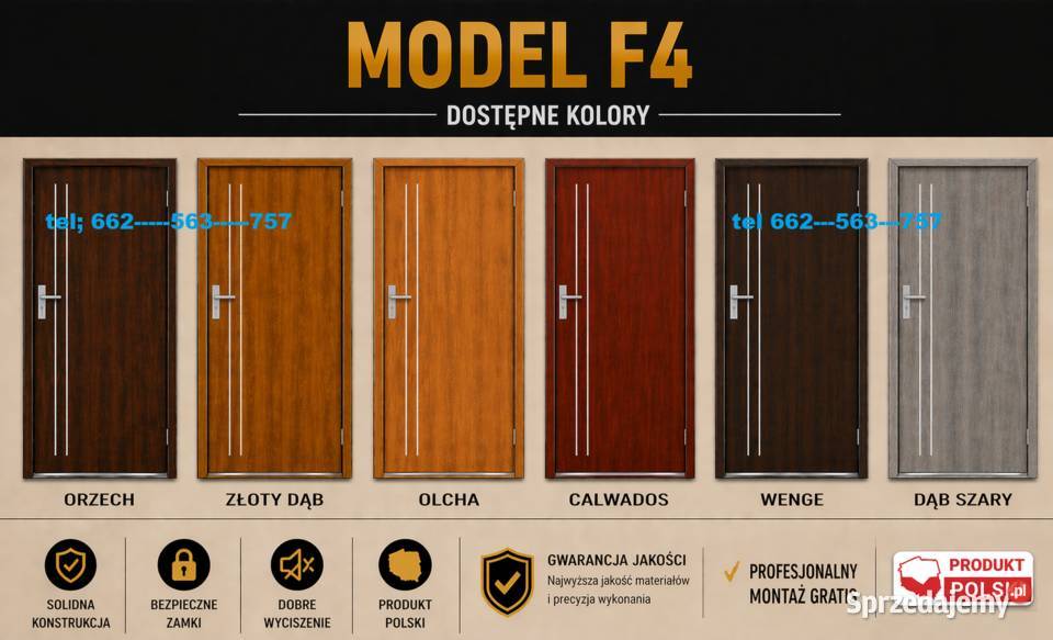 Drzwi wejściowe zewnętrzne z MONTAŻEM Tychy