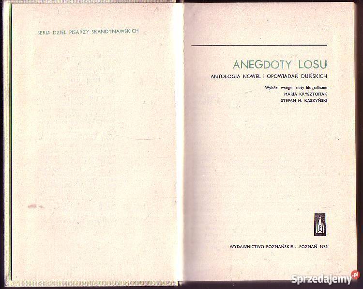 6469 ANEGDOTY LOSU ANTOLOGIA NOWEL I OPOWIADAŃ małopolskie Czyrna