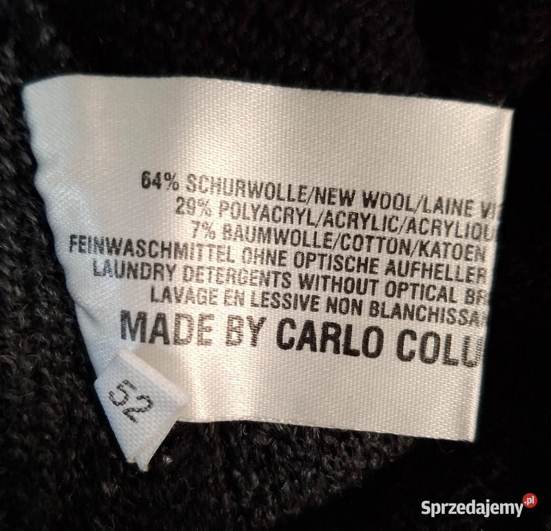 Sweter Carlo Colucci Vneck unikat vintage styl Zielona Góra