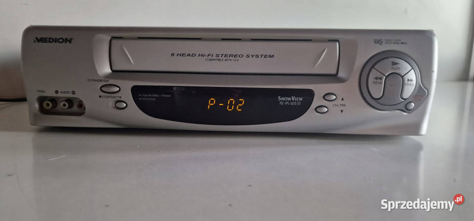 Video VHS magnetowid dvd Medion 6head stereo
