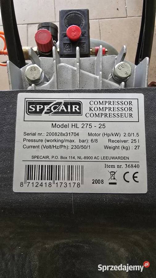 Kompresor olejowy Specair dolnośląskie Kłodzko