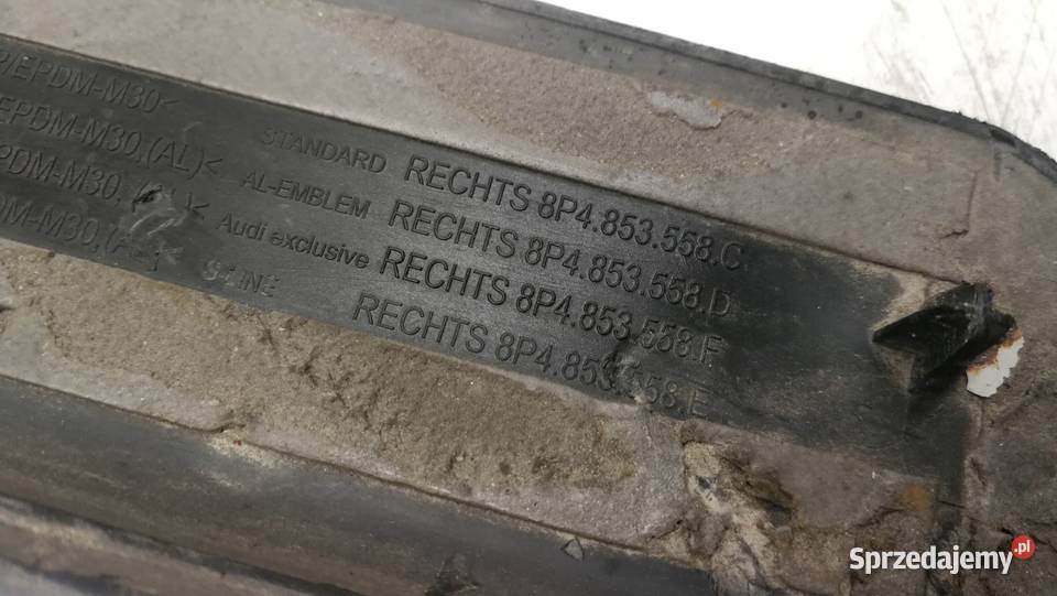 LISTWA PROGOWA P T AUDI A3 8P S LINE 8P4853558E śląskie Przystajń