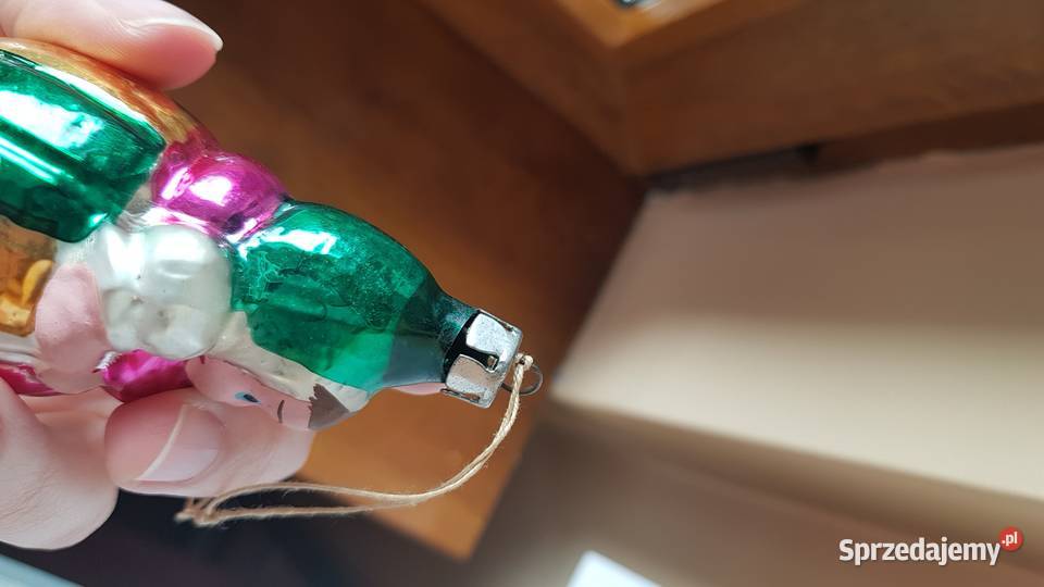 Bombka x3 Babuszki łowiczanki i Mikołaj stare