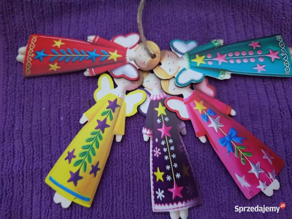 Aniołki dekoracje 2D 3 sztuki Warszawa sprzedam