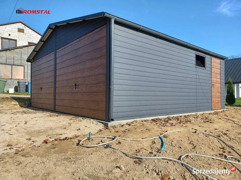 GRAFITOWY Garaż Blaszany 6x6 Garaże Blaszane Jordanów