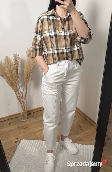 Bawełniana koszula w kratę damska w odcieniach Ostrzeszów