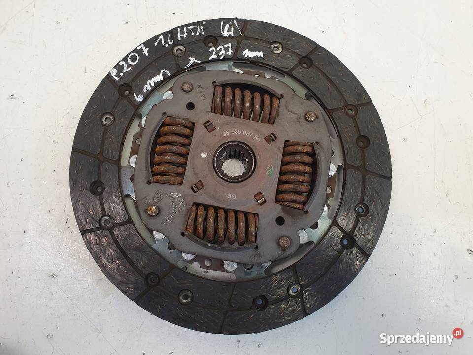 SPRZĘGŁO Peugeot 206 16 HDI 9653909780 TARCZA Chełm