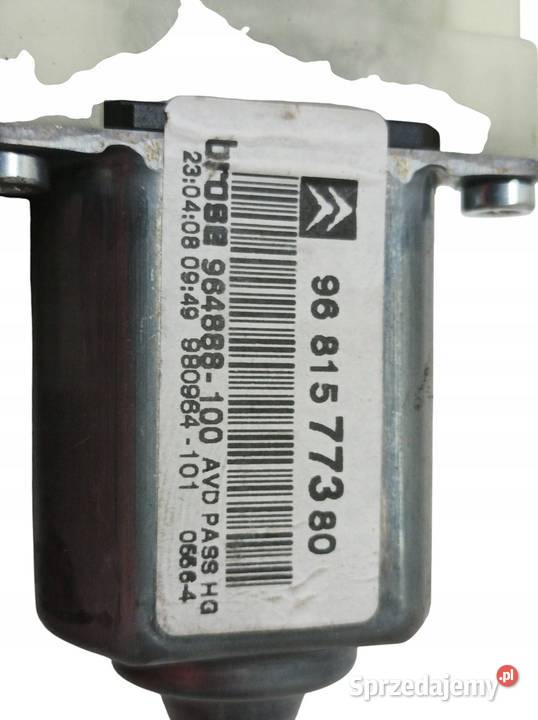 MECHANIZM SZYBY PRAWY PRZÓD 9681577380 Citroen