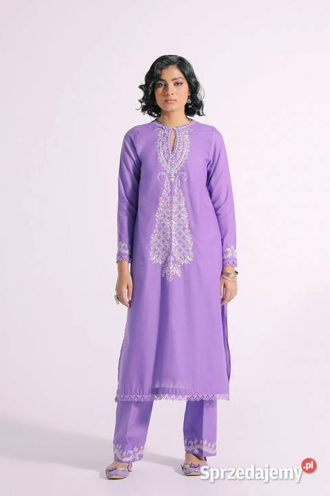 Fioletowy komplet orientalny M 38 tunika spodnie Szczecin