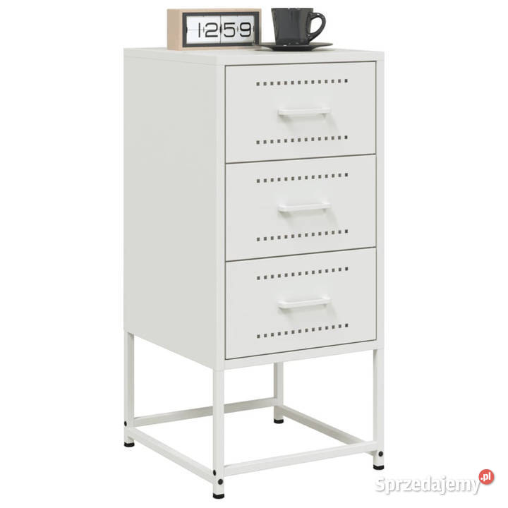 Szafki nocne 2 białe 36x39x78 stal WM846589 Warszawa sprzedam