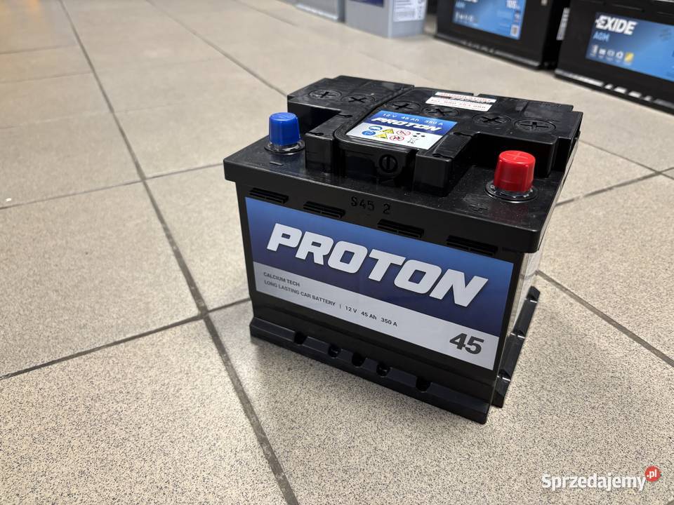 Akumulator 45Ah 350A prawy plus Proton