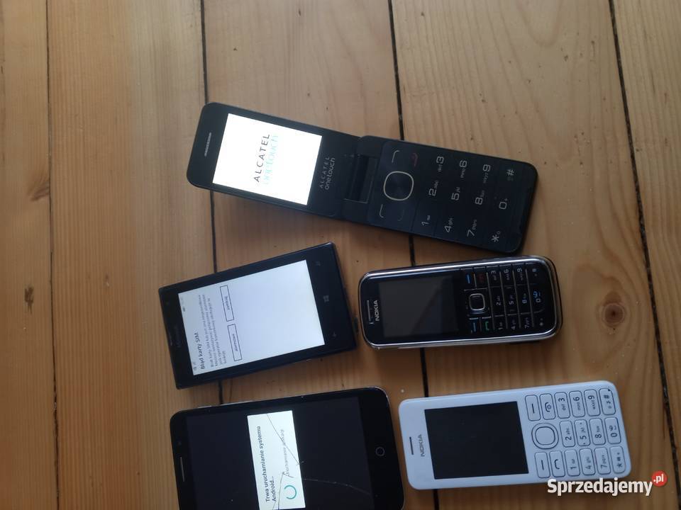 Sprzedam 5 telefony Alcatel Nokia Sprawne stan małopolskie Skawina sprzedam