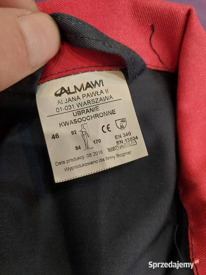 Odbierz ochronna kwasowka Odzież ochronna mazowieckie Baby Górne