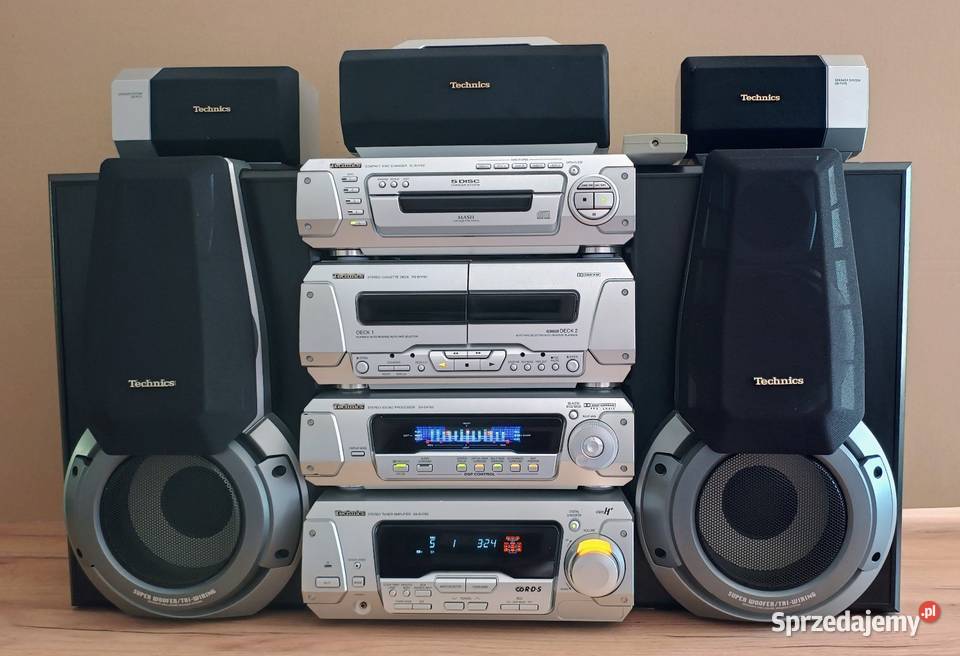 Wieża Technics eh760 komplet 5 głośników i pilot Wieże i miniwieże