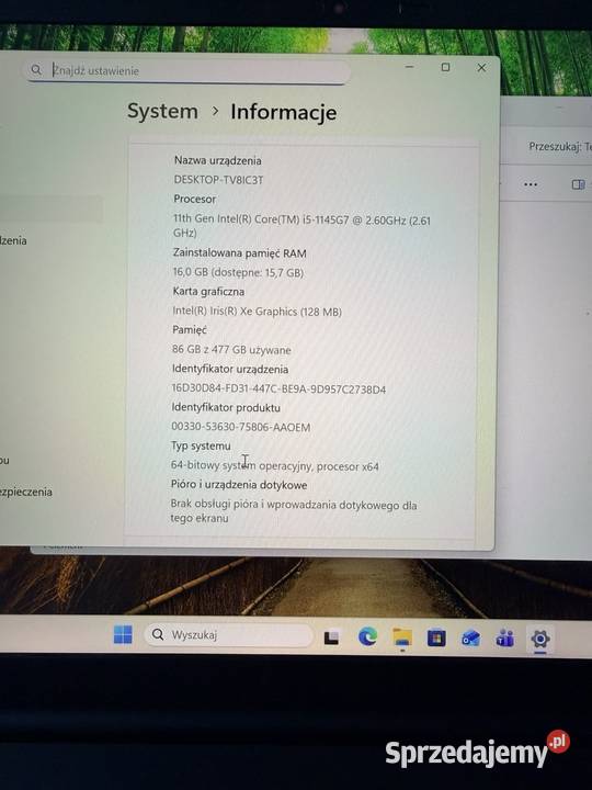 Lenovo ThinkPad X1 Carbon Gen 9 Intel Core i5 11 Warszawa