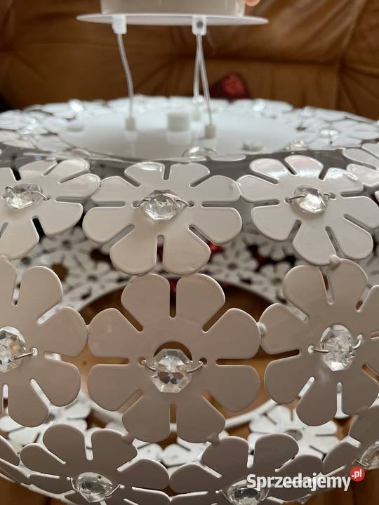 Lampa zyrandol zwis szkło metaloplastyka biały sprzedam