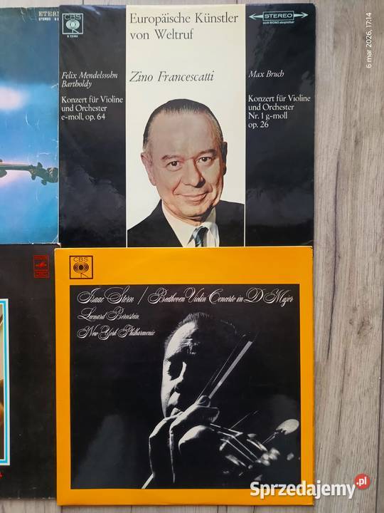 5 albumów winylowych z muzyką skrzypcową wielkopolskie Wronki sprzedam
