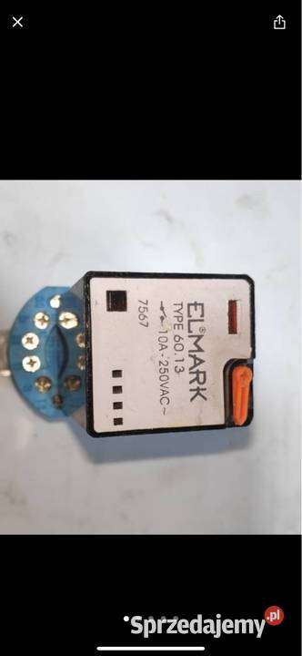 Przekaźnik firmy ELMARK typ 60133 z podstawą Gliwice