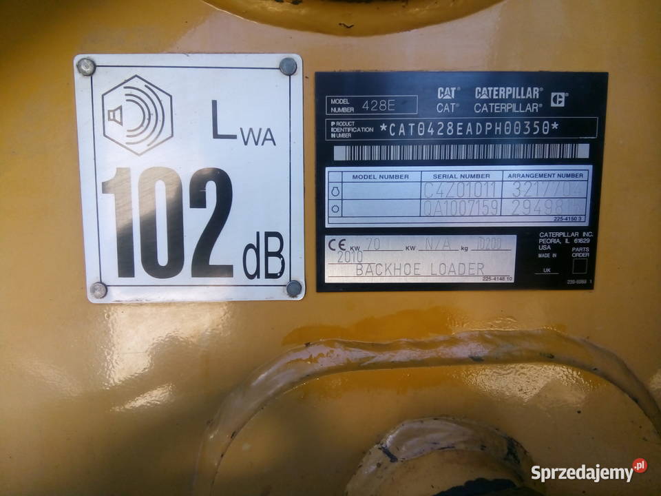 Sprzedam koparkoładowarke cat 428e 2010r Warszawa sprzedam