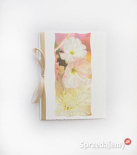 kwiaty kartka bez zyczeń pastelowa kartka z Białystok sprzedam