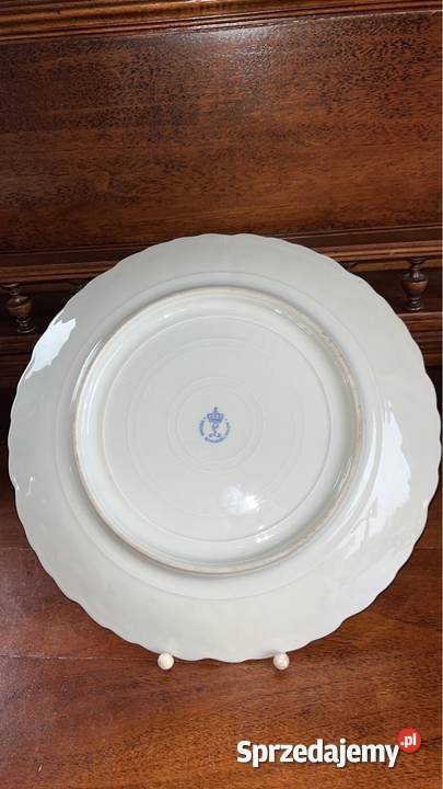 Patera Syg Oskar Schlegelmilch Ecru Ze złotem Porcelana i szkło